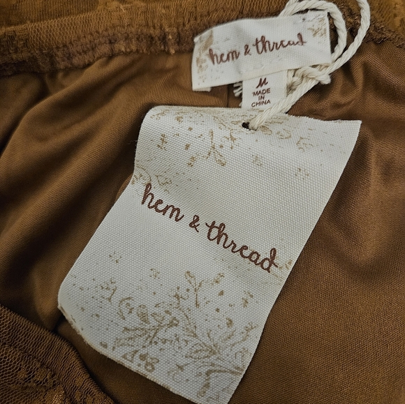 Hem & Thread Lace Tiered Skirt in Orange - Picture 3 of 3